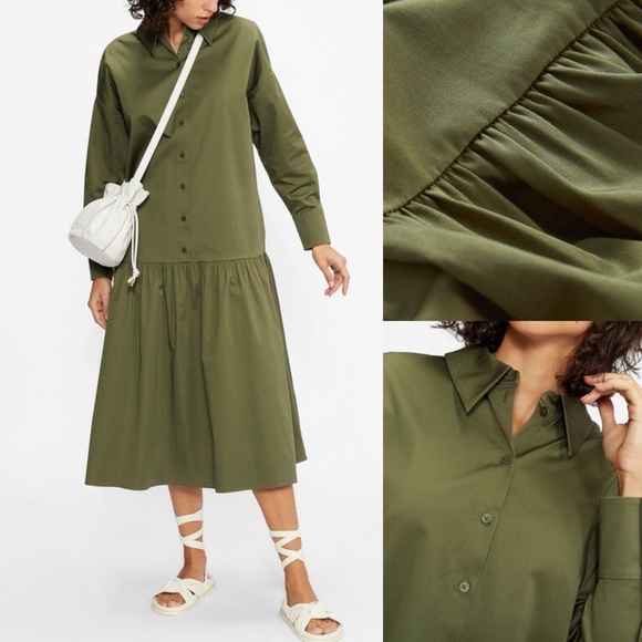 Ted Baker Ressa Oversized Shirt Dress in Olive size 6 Ted size 2 (see chart) - Picture 5 of 10